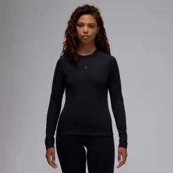 Jordan Sport Women's Long-Sleeve Bodycon Top Black – termékfotó, oldalnézet