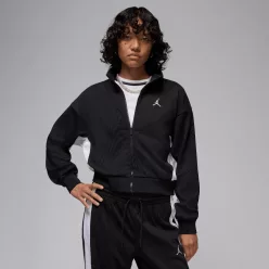 Jordan Women's Knit Jacket Black/White/White – termékfotó, oldalnézet