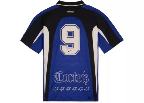 Nike x Corteiz Football Shirt Deep Royal Blue – termékfotó, oldalnézet