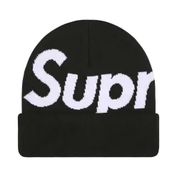   Supreme Big Logo Beanie 'Black' uniszex sapka fekete