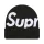 Supreme Big Logo Beanie 'Black' uniszex sapka fekete