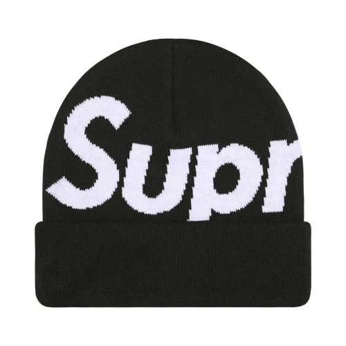 Supreme Big Logo Beanie 'Black' uniszex sapka fekete