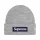 Supreme New Era Box Logo Beanie 'Heather Grey' – termékfotó, oldalnézet