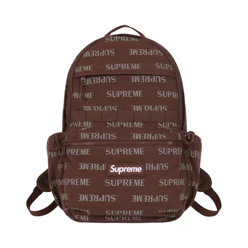 Supreme Backpack 'Brown' – termékfotó, oldalnézet