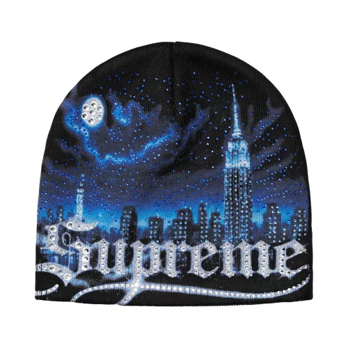 Supreme Cityscape Beanie 'Black' uniszex sapka fekete