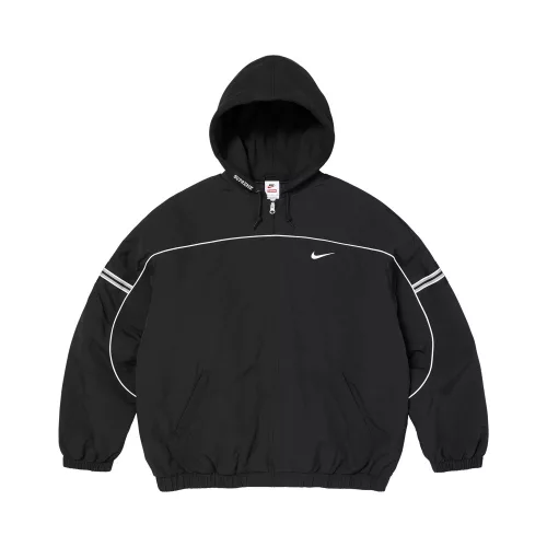 Supreme x Nike Nylon Hooded Jacket 'Black' uniszex kabát fekete