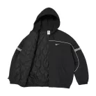Supreme x Nike Nylon Hooded Jacket 'Black' uniszex kabát fekete