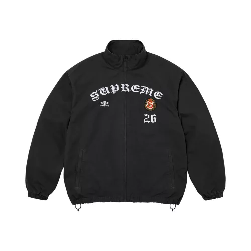 Supreme x Umbro Cotton Ripstop Track Jacket 'Black' uniszex kabát fekete