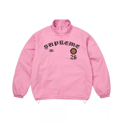 Supreme x Umbro Cotton Ripstop Track Jacket 'Pink' uniszex kabát rózsaszín