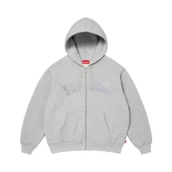   Supreme Arc Thermal Lined Zip Up Hooded Sweatshirt 'Heather Grey' uniszex pulóver szürke