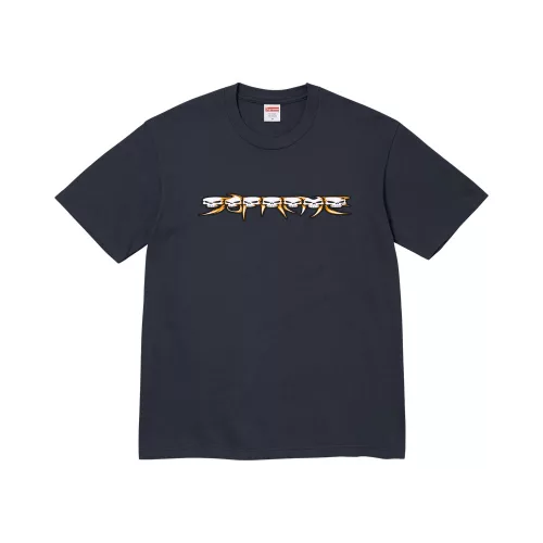 Supreme Skulls Spellout Tee 'Navy' – termékfotó, oldalnézet