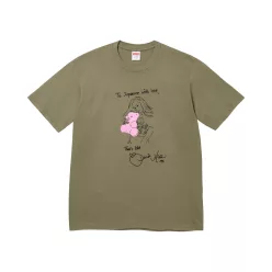   Supreme Paris Tee 'Light Olive' uniszex póló világos olíva