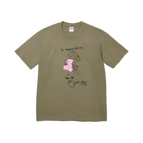 Supreme Paris Tee 'Light Olive' uniszex póló világos olíva