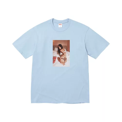 Supreme x Larry Clark Neighbor Tee 'Powder Blue' – termékfotó, oldalnézet