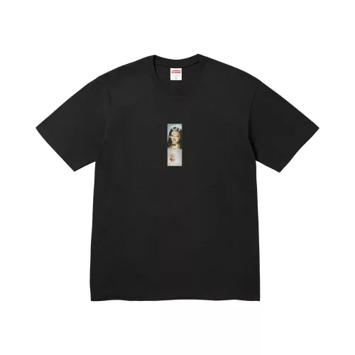 Supreme Prayer Card Box Logo Tee 'Black' – termékfotó, oldalnézet