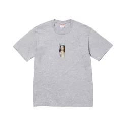 Supreme Prayer Card Box Logo Tee 'Heather Grey' – termékfotó, oldalnézet