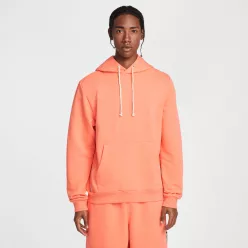Nike Standard Issue Men's Dri-FIT Pullover Basketball Hoodie Light Wild Mango/Heather/Pale Ivory – termékfotó, oldalnézet