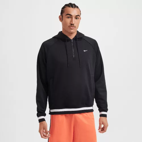 Nike DNA Men's Therma-FIT 1/4-Zip Basketball Hoodie Black/White – termékfotó, oldalnézet