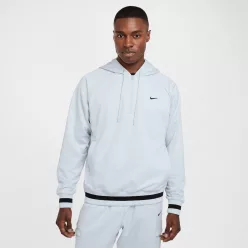 Nike DNA Men's Therma-FIT 1/4-Zip Basketball Hoodie Pure Platinum/Black – termékfotó, oldalnézet