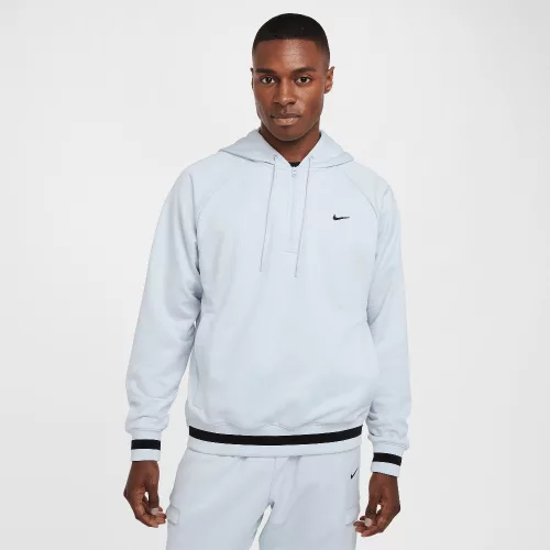 Nike DNA Men's Therma-FIT 1/4-Zip Basketball Hoodie Pure Platinum/Black – termékfotó, oldalnézet