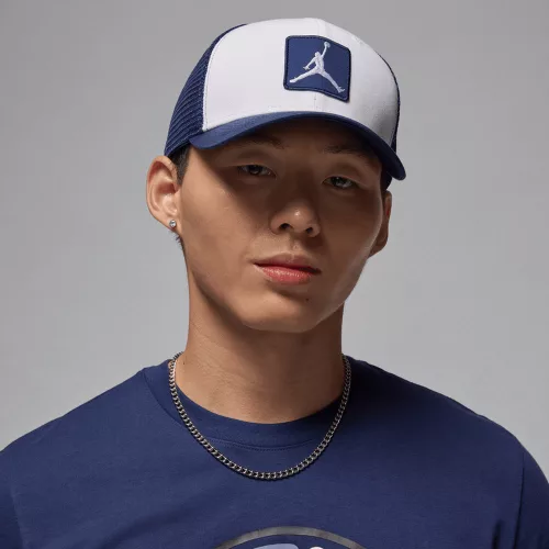 Jordan Rise Jumpman Trucker Cap White Blue – termékfotó, oldalnézet