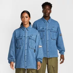 Nike x NOCTA Opal Lily Pad Denim Shirt Blue Denim – termékfotó, oldalnézet