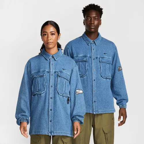 Nike x NOCTA Opal Lily Pad Denim Shirt Blue Denim – termékfotó, oldalnézet