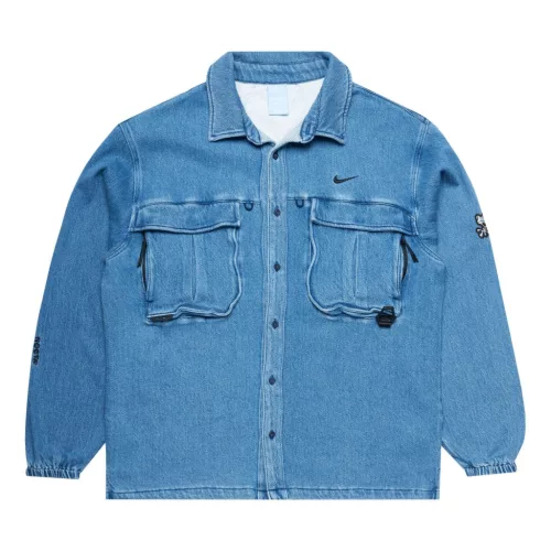 Nike x NOCTA Opal Lily Pad Denim Shirt Blue Denim – termékfotó, oldalnézet