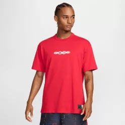Nike Men's Max90 Basketball T-Shirt University Red – termékfotó, oldalnézet