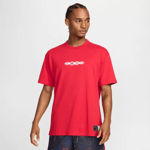 Nike Men's Max90 Basketball T-Shirt University Red – termékfotó, oldalnézet