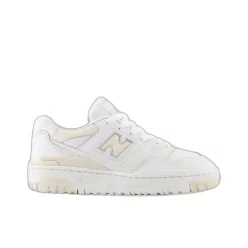 New Balance 550 White Cream Leather (GS) alacsony szárú sneaker – termékfotó, oldalnézet
