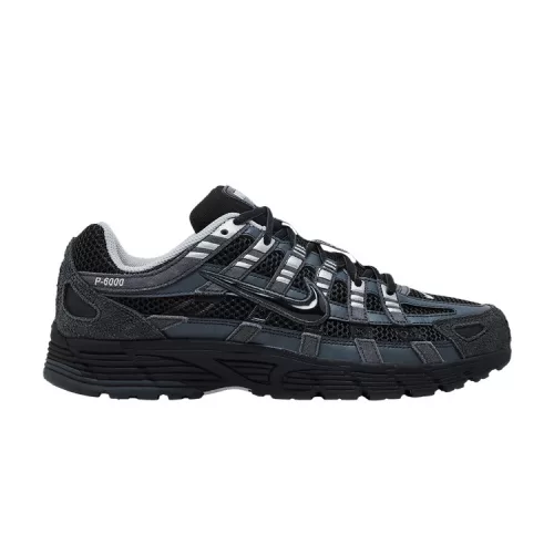 Nike P-6000 Suede Anthracite Metallic Silver férfi alacsony szárú utcai sneaker szürke