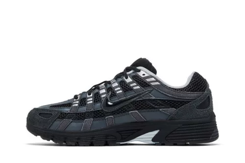Nike P-6000 Suede Anthracite Metallic Silver férfi alacsony szárú utcai sneaker szürke