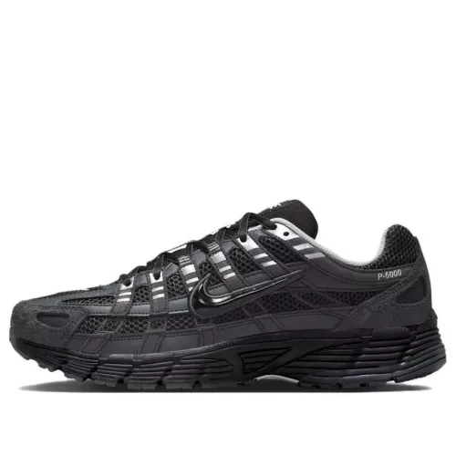 Nike P-6000 Suede Anthracite Metallic Silver alacsony szárú sneaker – termékfotó, oldalnézet