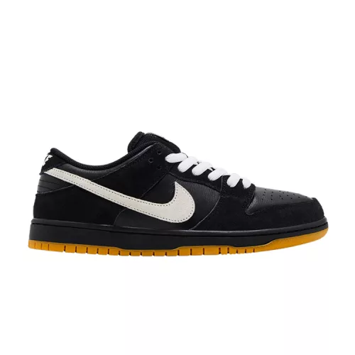 Nike Dunk Low Pro SB Black White Gum férfi alacsony szárú utcai sneaker fekete fehér