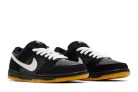 Nike Dunk Low Pro SB Black White Gum férfi alacsony szárú utcai sneaker fekete fehér