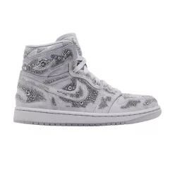 Jordan 1 Retro High OG Swarovski Vast Grey (Women's) magas szárú sneaker – termékfotó, oldalnézet