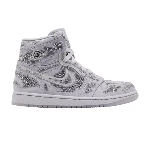 Jordan 1 Retro High OG Swarovski Vast Grey (Women's) magas szárú sneaker – termékfotó, oldalnézet