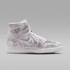 Jordan 1 Retro High OG Swarovski Vast Grey (Women's) magas szárú sneaker – termékfotó, oldalnézet