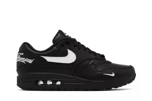Supreme x Nike Air Max 1 '87 SP 'Black White' férfi alacsony szárú utcai sneaker fekete