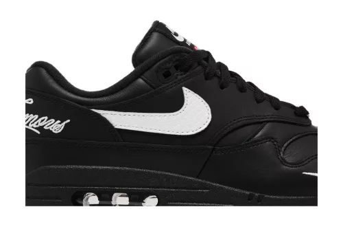 Supreme x Nike Air Max 1 '87 SP 'Black White' férfi alacsony szárú utcai sneaker fekete