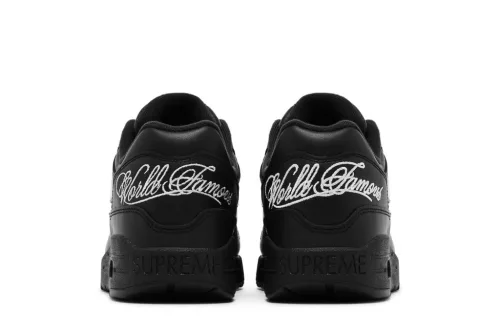 Supreme x Nike Air Max 1 '87 SP 'Black White' férfi alacsony szárú utcai sneaker fekete