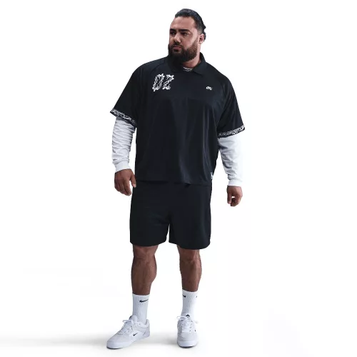 Nike SB Dri-FIT Jacquard Skate Top Black/Black/White – termékfotó, oldalnézet