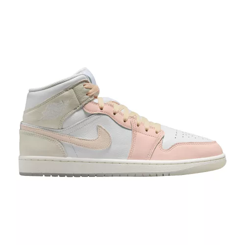Jordan 1 Mid SE White Sea Glass Glacier Blue Guava Ice közepes szárú sneaker – termékfotó, oldalnézet