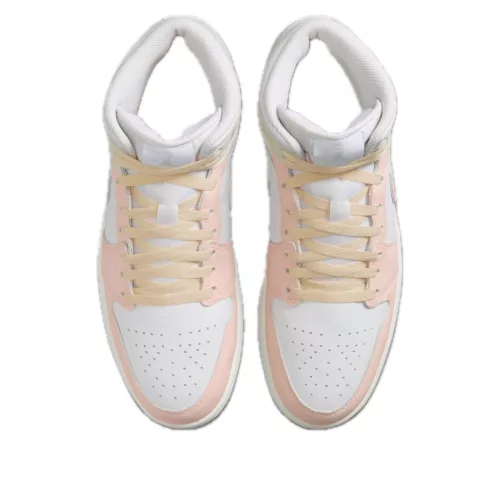 Jordan 1 Mid SE White Sea Glass Glacier Blue Guava Ice közepes szárú sneaker – termékfotó, oldalnézet