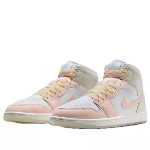 Jordan 1 Mid SE White Sea Glass Glacier Blue Guava Ice közepes szárú sneaker – termékfotó, oldalnézet