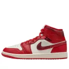 Jordan 1 Mid SE Red Cracked Leather (Women's) közepes szárú sneaker – termékfotó, oldalnézet