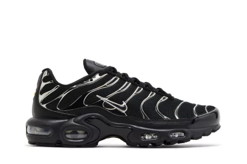 Nike Air Max Plus SE Black Chrome Silver (Women's) női alacsony szárú utcai sneaker fekete