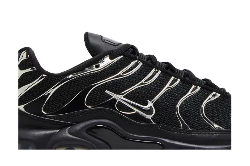 Nike Air Max Plus SE Black Chrome Silver (Women's) női alacsony szárú utcai sneaker fekete