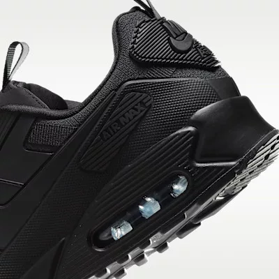 Nike Air Max 90 Drift Triple Black alacsony szárú sneaker – termékfotó, oldalnézet